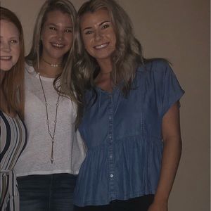 aerie jean blouse